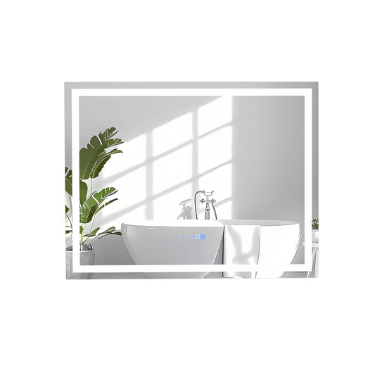 LED Bathroom Mirror Wall Mounted Rectangle Mirror with 3-Color Dimmable Lights-M Kids Crystal