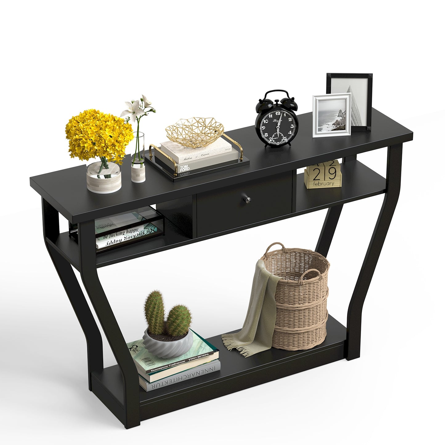 Modern Sofa Accent Table with Drawer Kids Crystal