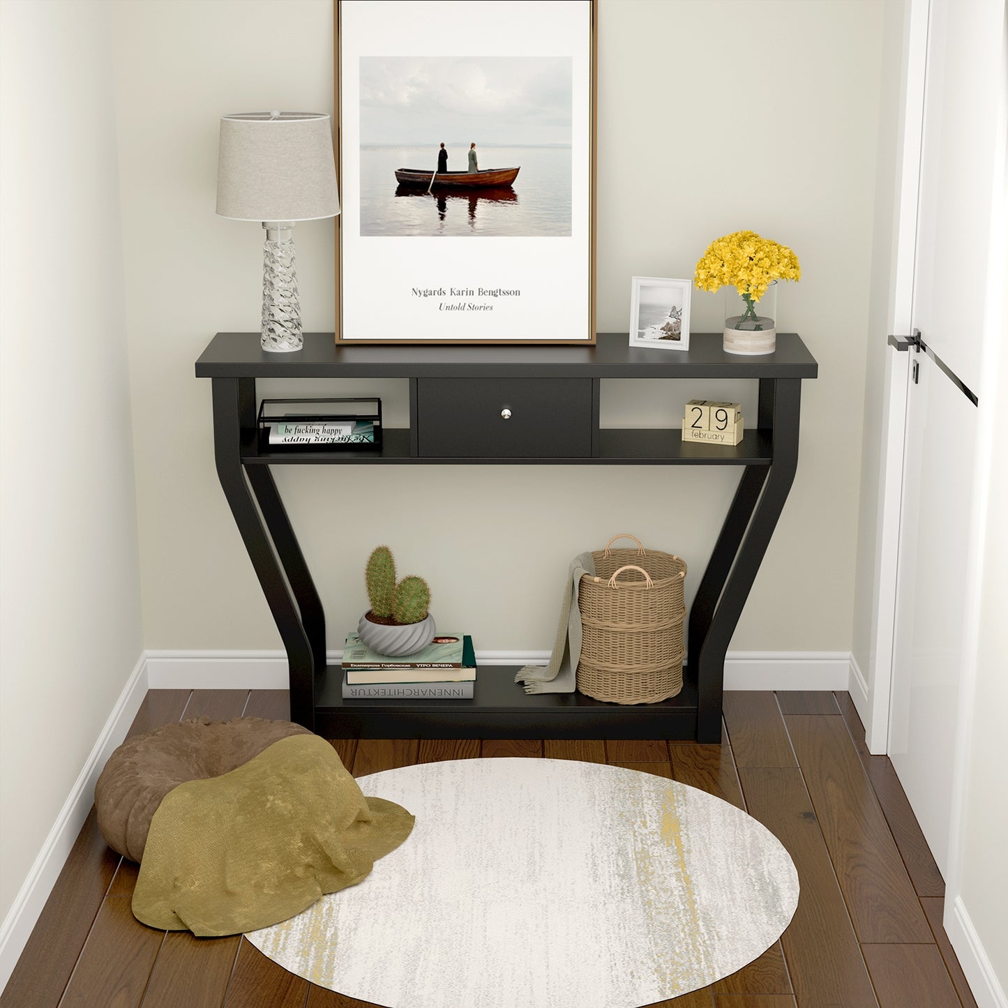 Modern Sofa Accent Table with Drawer Kids Crystal