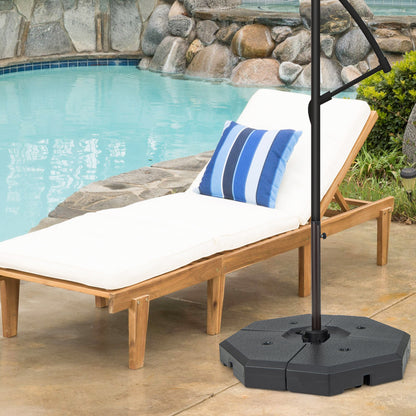 4 Pieces Patio Cantilever Offset Umbrella Weights Base Plate Set