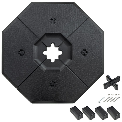 4 Pieces Patio Cantilever Offset Umbrella Weights Base Plate Set