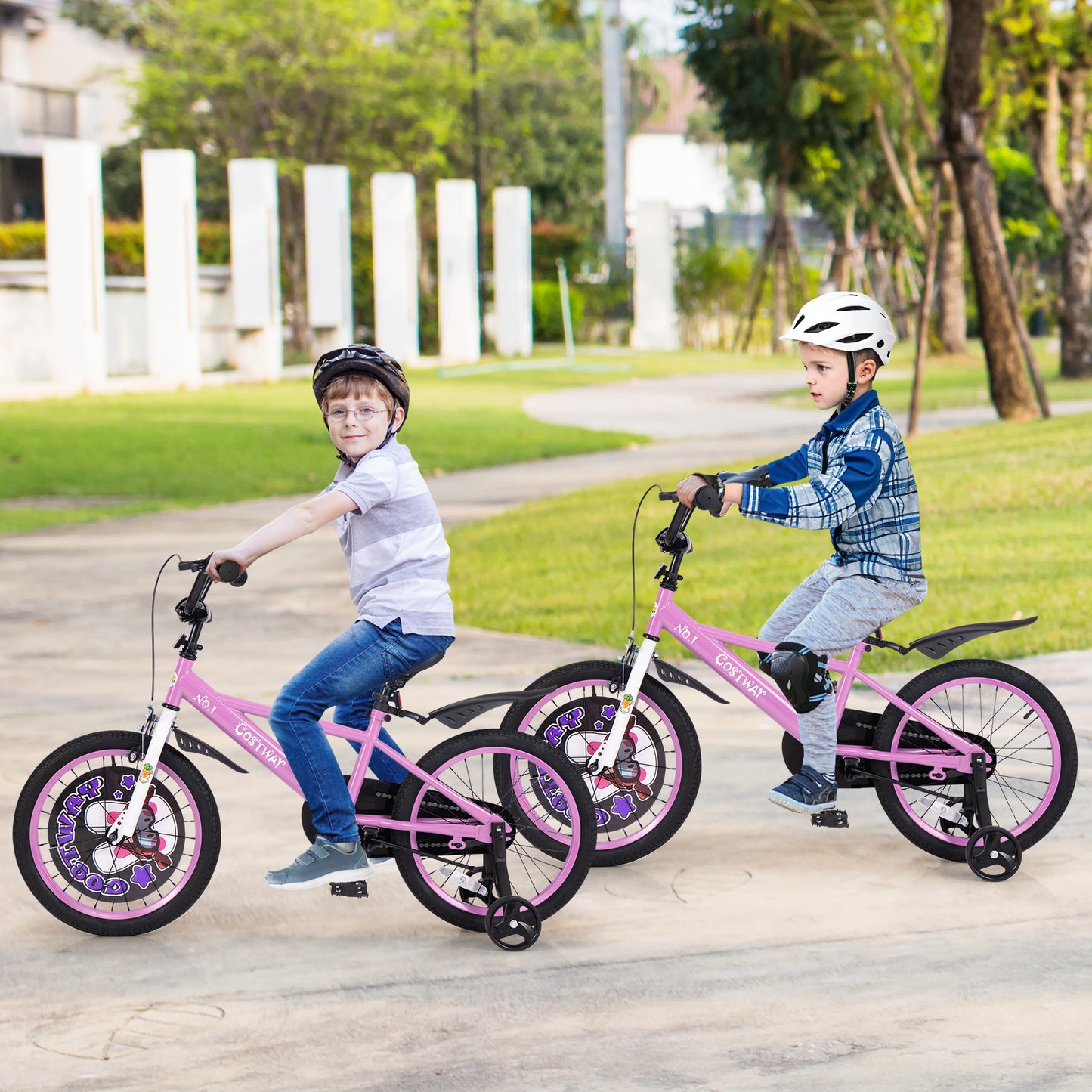 18 Inch Kids Bike for 4-8 Years Old Sport Bicycle with Adjustable Handlebar and Saddle-18 inches Kids Crystal