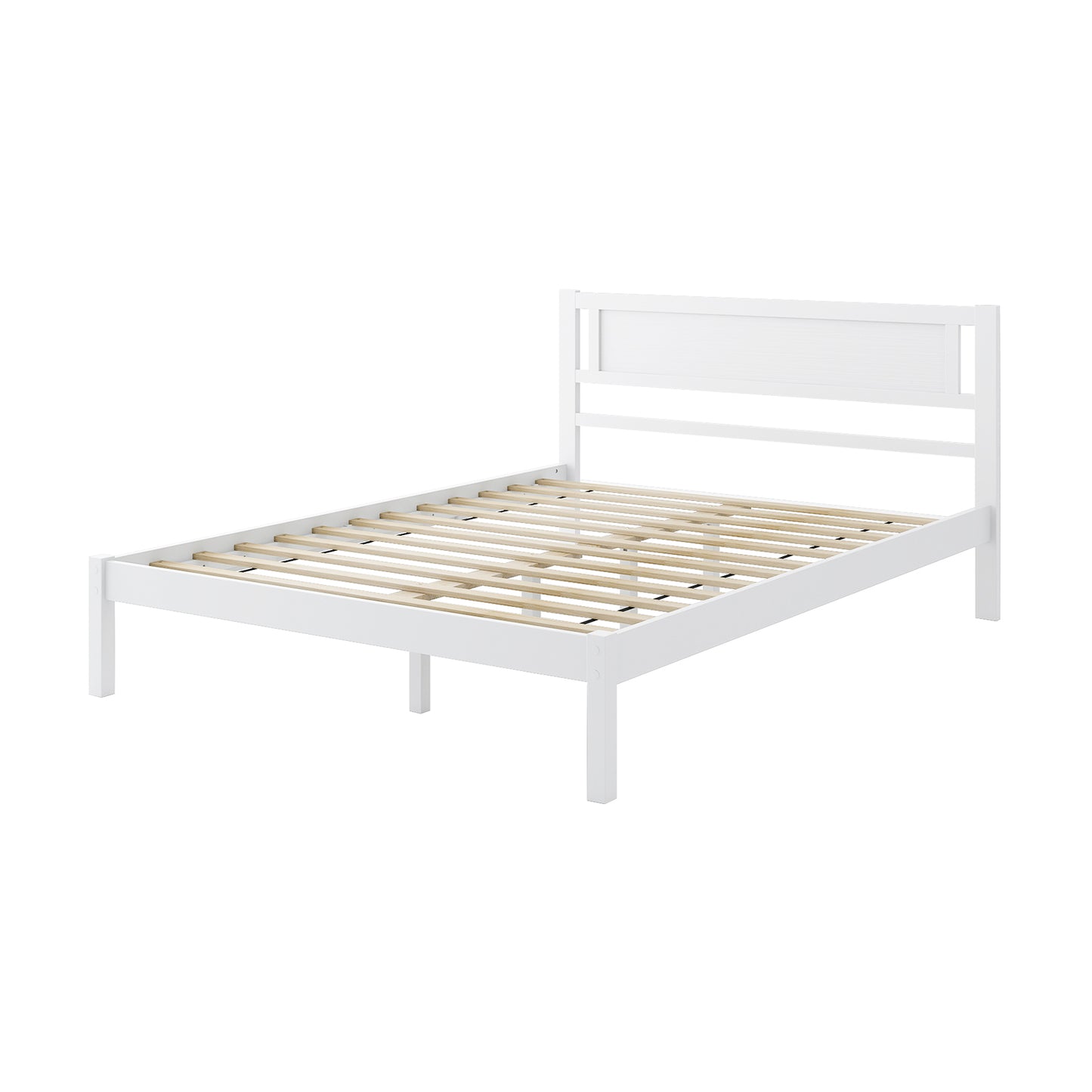 Twin/Full/Queen Size Wood Bed Frame with Headboard and Wooden Slats Support-Queen Kids Crystal