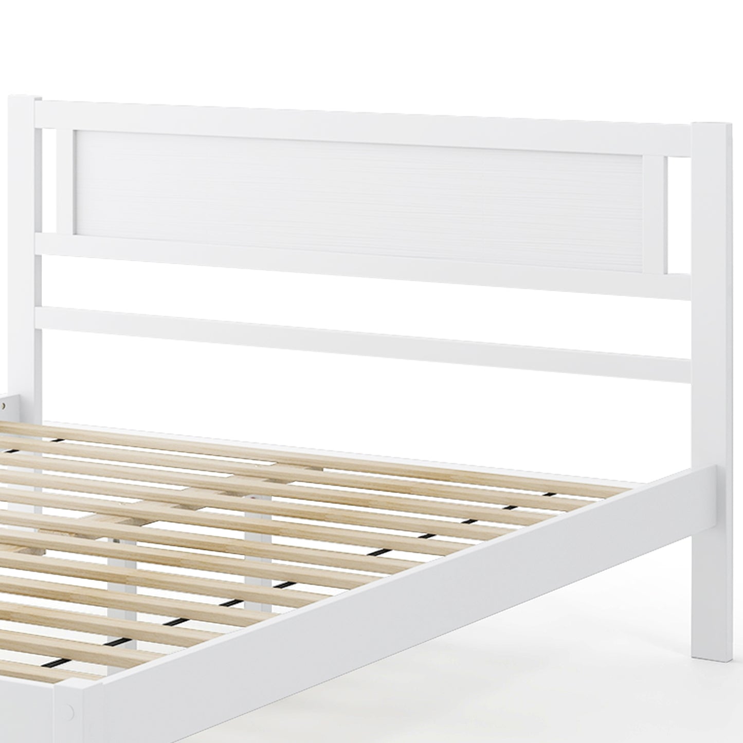 Twin/Full/Queen Size Wood Bed Frame with Headboard and Wooden Slats Support-Queen Kids Crystal