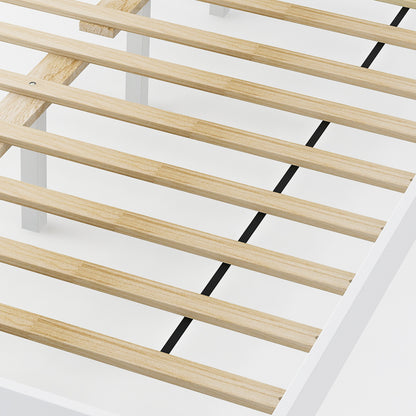 Twin/Full/Queen Size Wood Bed Frame with Headboard and Wooden Slats Support-Queen