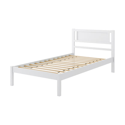 Twin/Full/Queen Size Wood Bed Frame with Headboard and Wooden Slats Support-Twin