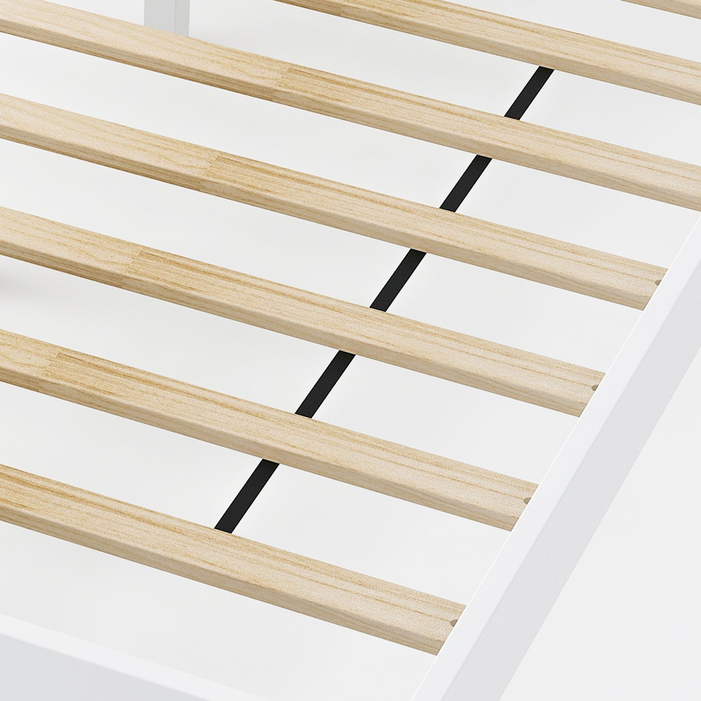 Twin/Full/Queen Size Wood Bed Frame with Headboard and Wooden Slats Support-Twin Kids Crystal