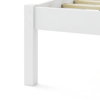 Twin/Full/Queen Size Wood Bed Frame with Headboard and Wooden Slats Support-Full