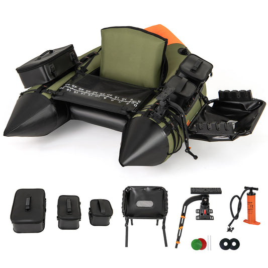 Portable Fishing Boat with 3 Detachable Storage Boxes-Green Kids Crystal