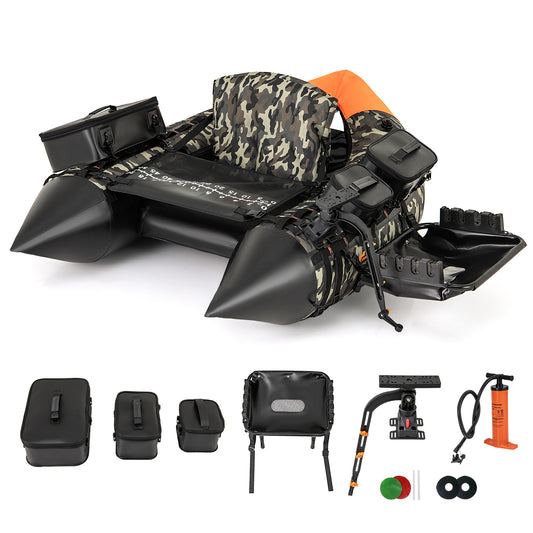 Portable Fishing Boat with 3 Detachable Storage Boxes-Camouflage Kids Crystal