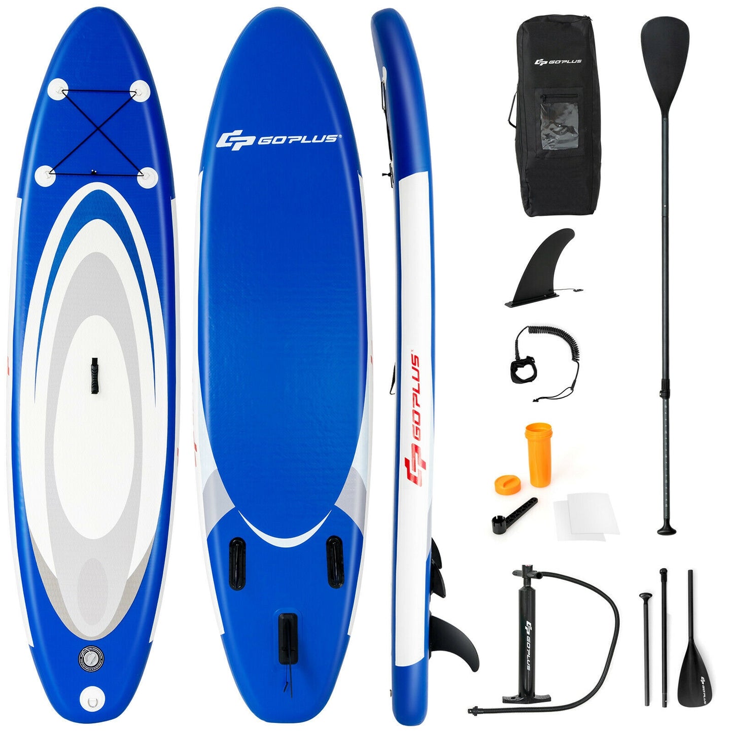 10 Feet Inflatable Stand Up Paddle Surfboard with Bag Kids Crystal