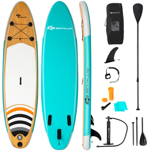 10' Inflatable Stand up Paddle Board Surfboard SUP with Bag Kids Crystal