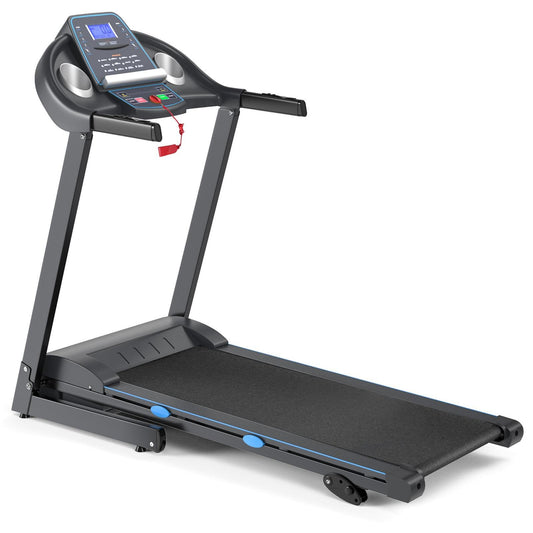 2.25 HP Folding Electric Motorized Power Treadmill with Blue Backlit LCD Display Kids Crystal
