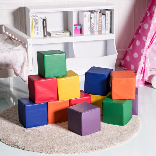 12 Pieces 8 Inch PU Foam Big Building Blocks for Kids Kids Crystal