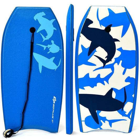 Lightweight Super Bodyboard Surfing W/Leash IXPE Deck EPS Core Boarding-L Kids Crystal