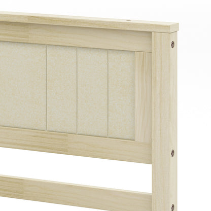 Twin/Full/Queen Size Wooden Bed Frame with Headboard and Slat Support-Full Size