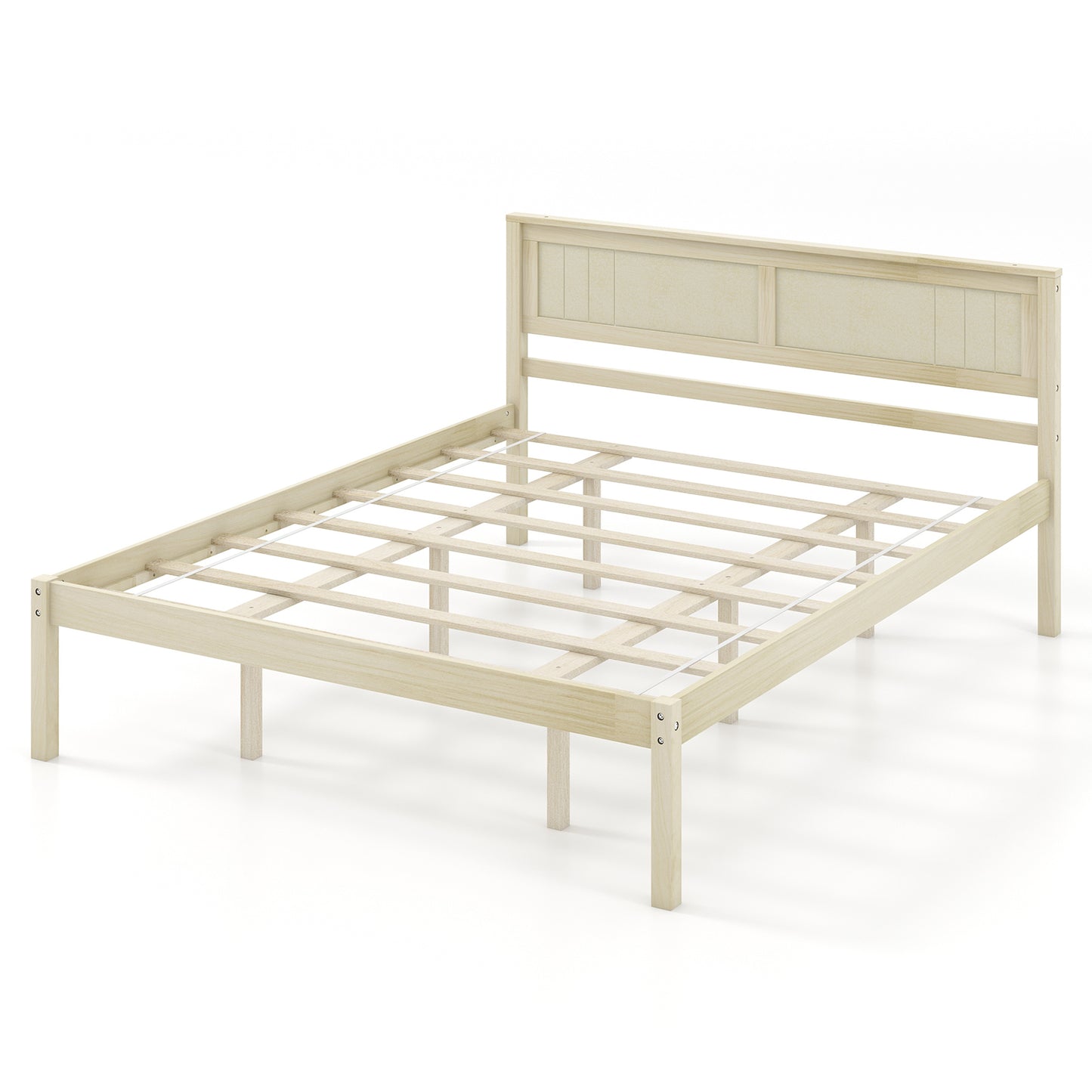 Twin/Full/Queen Size Wooden Bed Frame with Headboard and Slat Support-Queen Size Kids Crystal