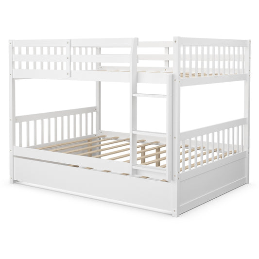 Full over Full Bunk Bed Platform Wood Bunk Bed Kids Crystal