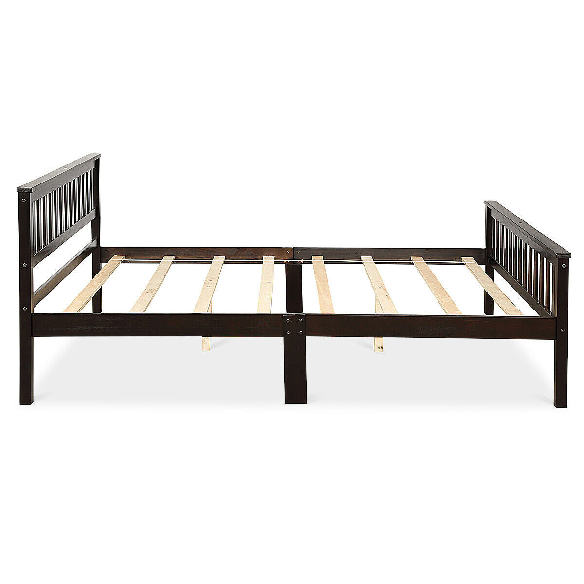 Wood Bed Frame Support Platform with Headboard and Footboard Kids Crystal
