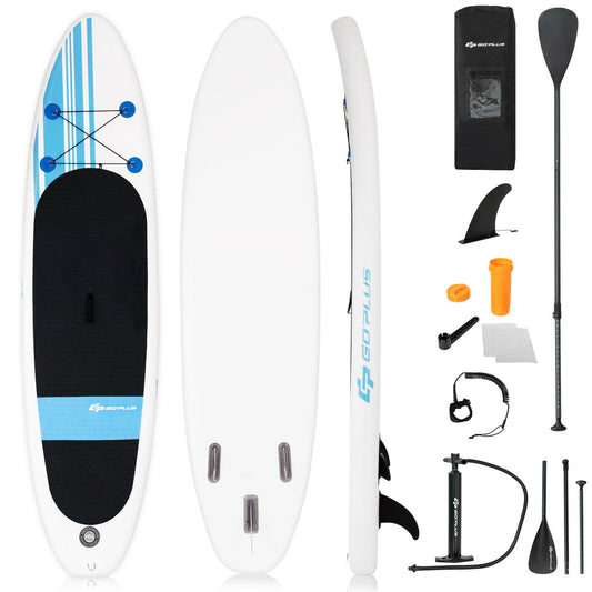 10 Feet Inflatable Stand Up Paddle Board with Carry Bag Kids Crystal