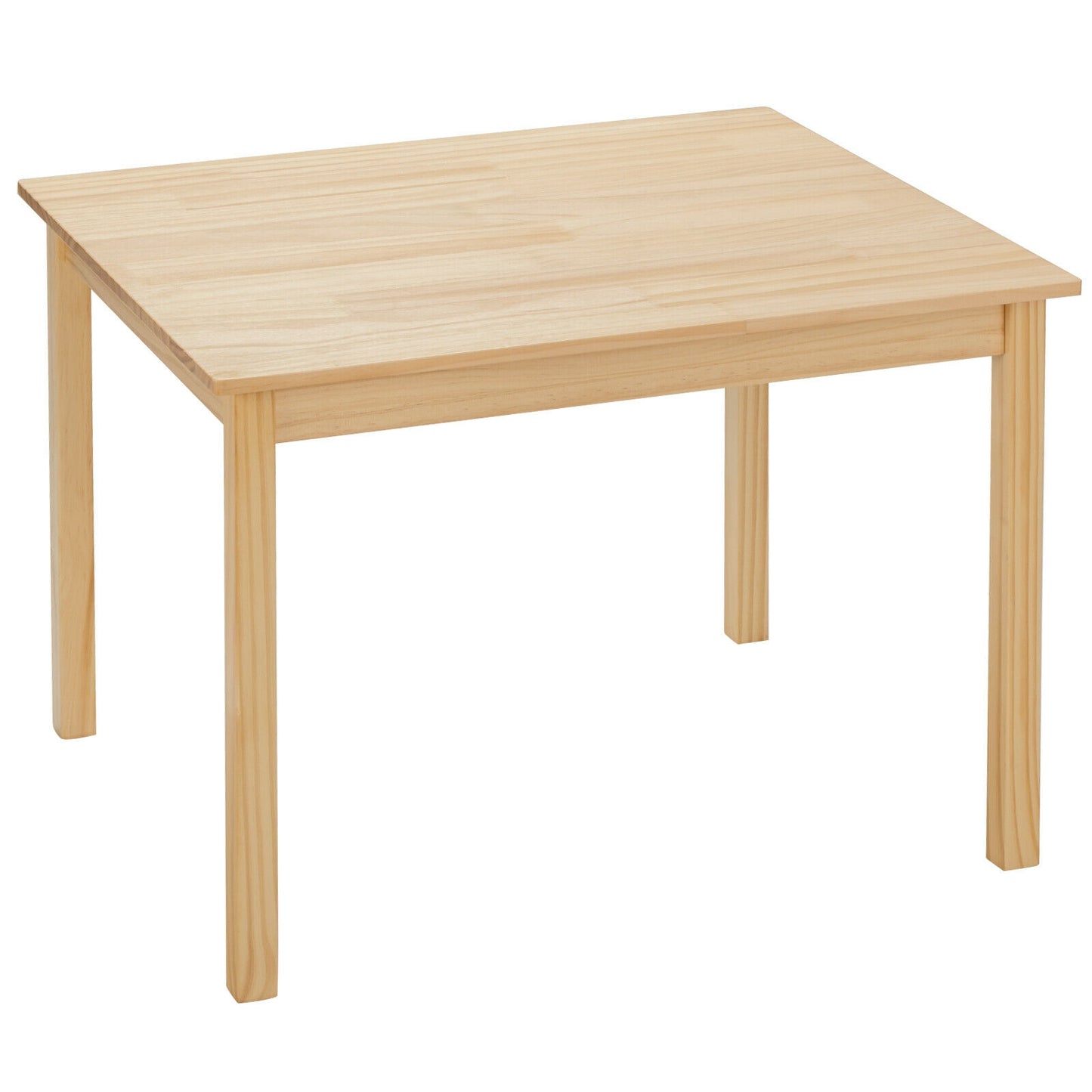 5 Pieces Kids Pine Wood Multicolor Table Chair Set-Multicolor Kids Crystal