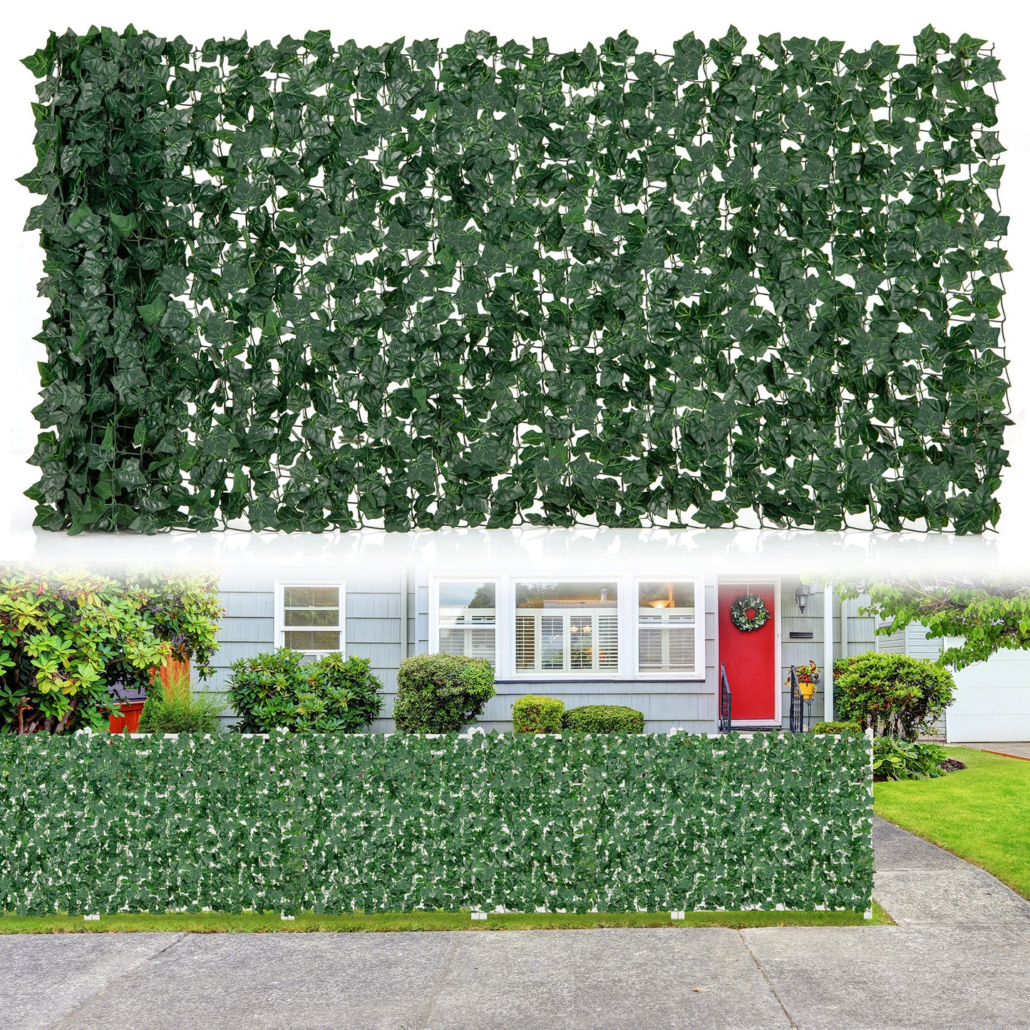 120 x 40  Inch Artificial Ivy Privacy Fence Kids Crystal