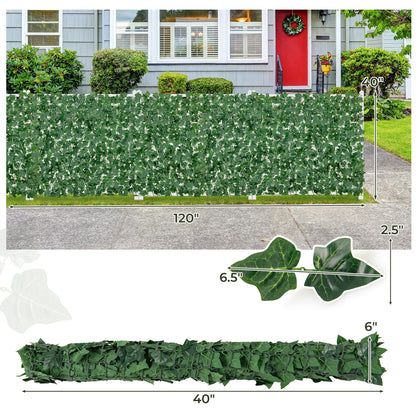 120 x 40  Inch Artificial Ivy Privacy Fence