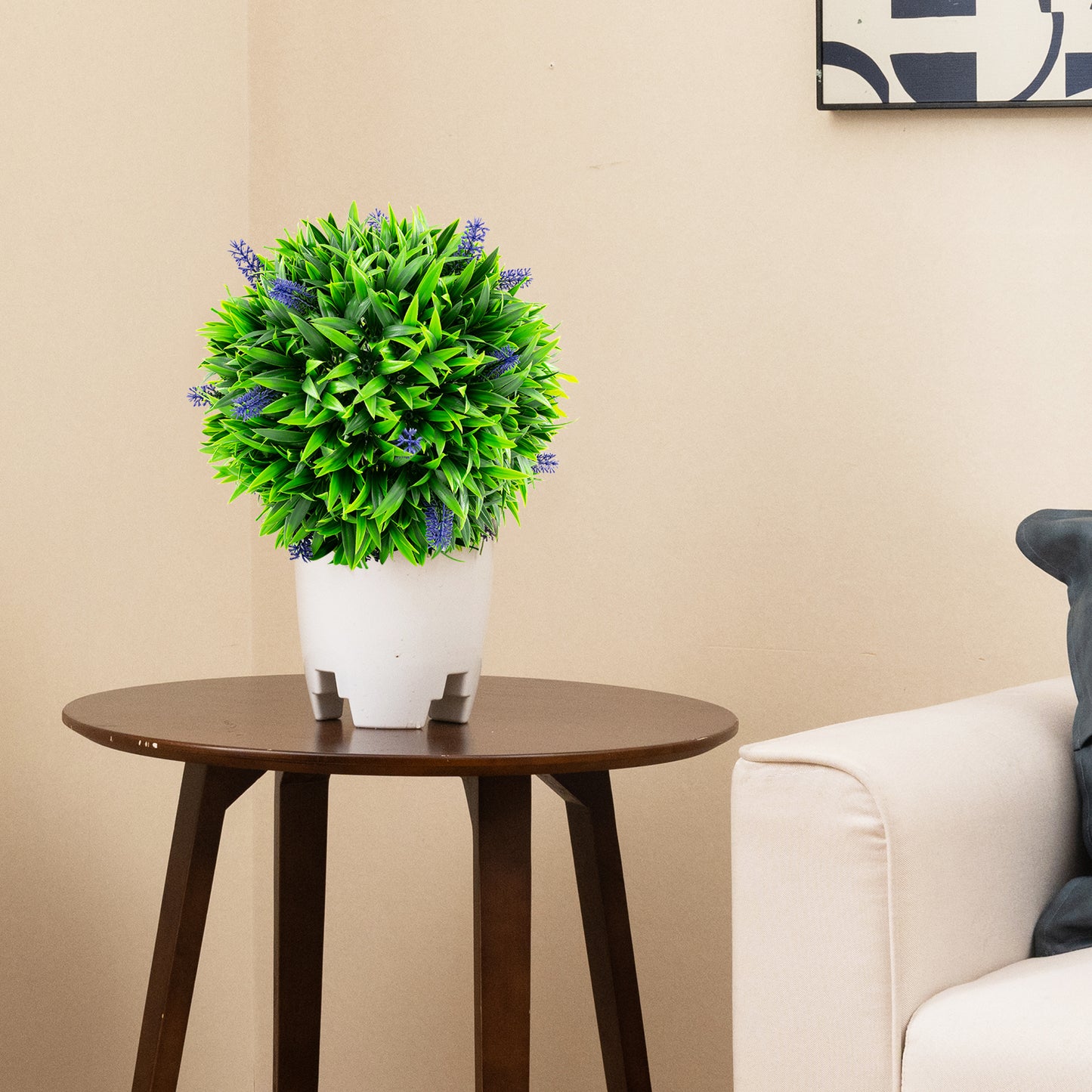 2 Pieces Artificial Lavender Topiary Balls with Flowers Kids Crystal