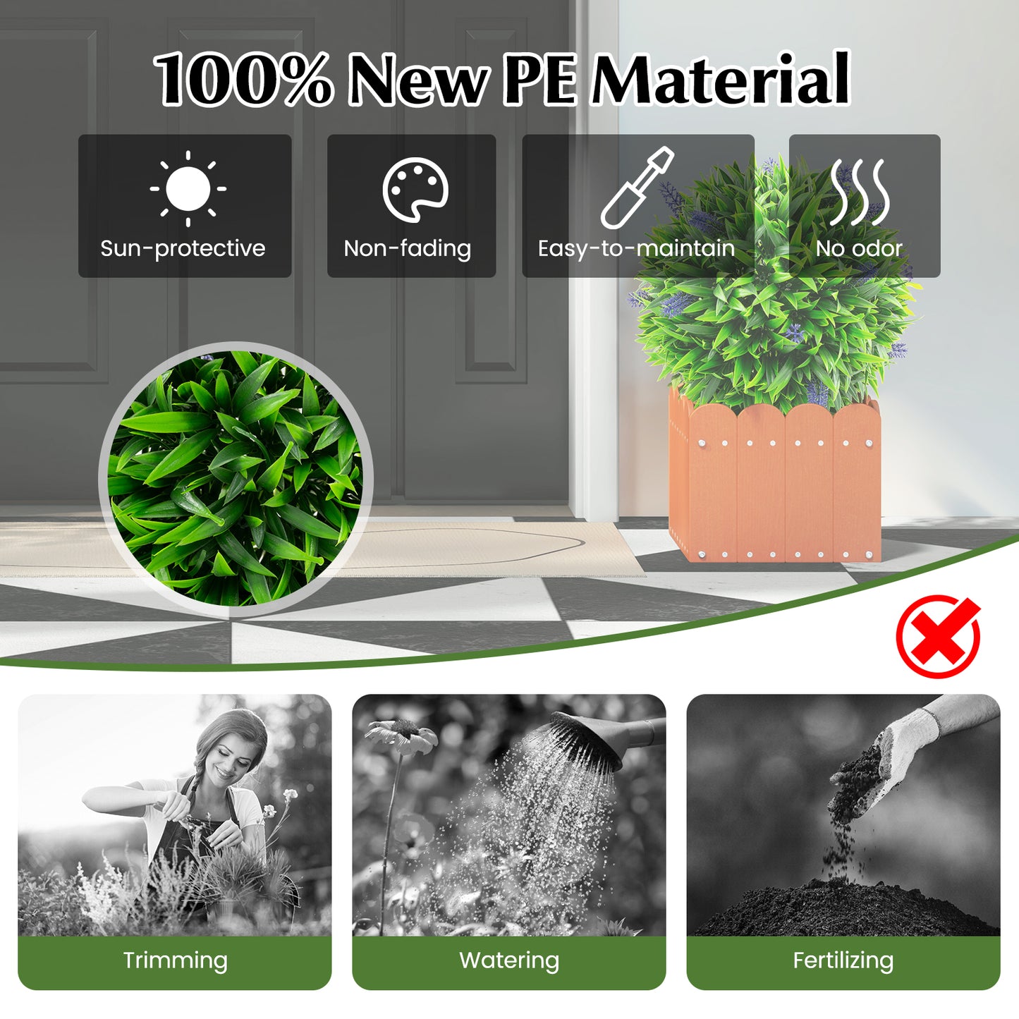 2 Pieces Artificial Lavender Topiary Balls with Flowers Kids Crystal