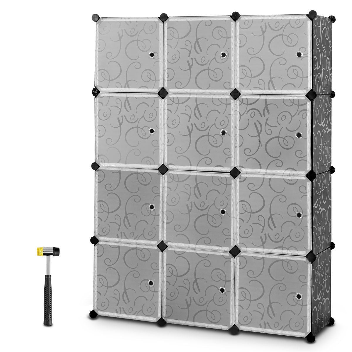 DIY 12 Cube Portable Closet Storage Organizer Kids Crystal