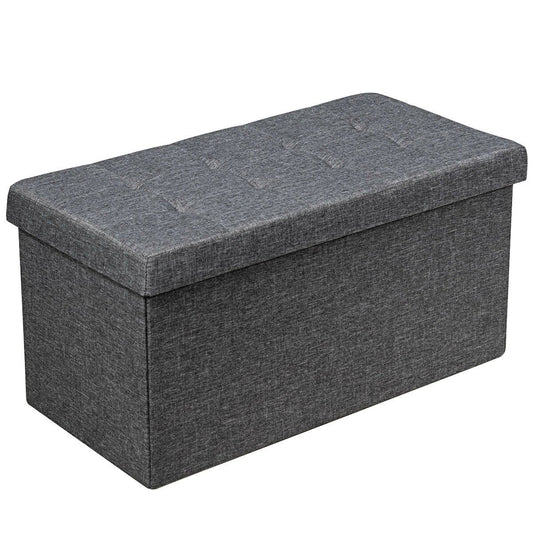 31.5 Inch Fabric Foldable Storage with Removable Storage Bin-Dark Gray Kids Crystal