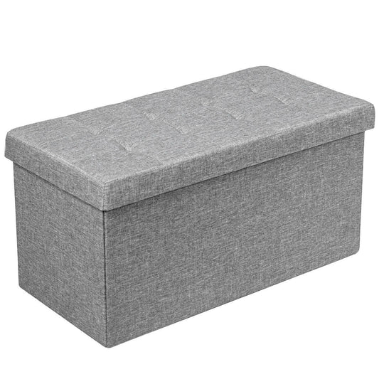 31.5 Inch Fabric Foldable Storage with Removable Storage Bin-Light Gray Kids Crystal
