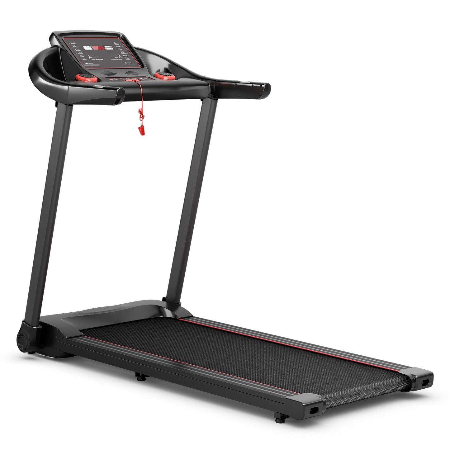 2.25HP Electric Running Machine Treadmill with Speaker and APP Control-Red Kids Crystal