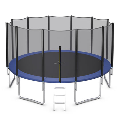 8/10/12/14/15/16 Feet Outdoor Trampoline Bounce Combo with Safety Closure Net Ladder-16 ft