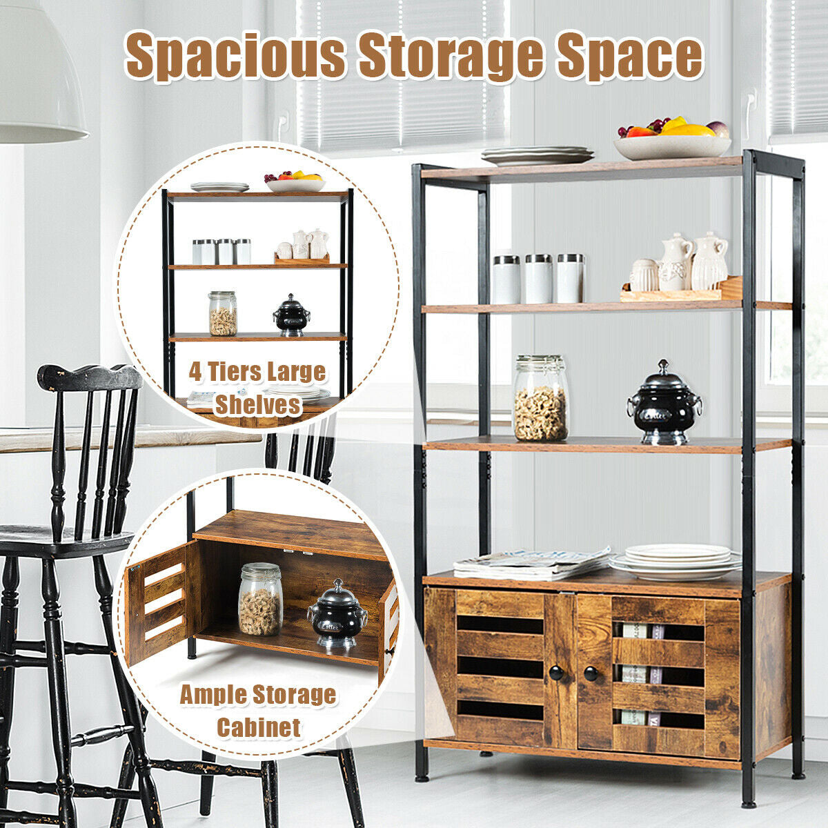 Industrial Storage Shelf with 2 Shutter Doors Kids Crystal