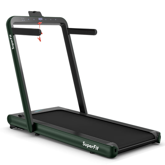 4.75HP 2 In 1 Folding Treadmill with Remote APP Control-Green Kids Crystal