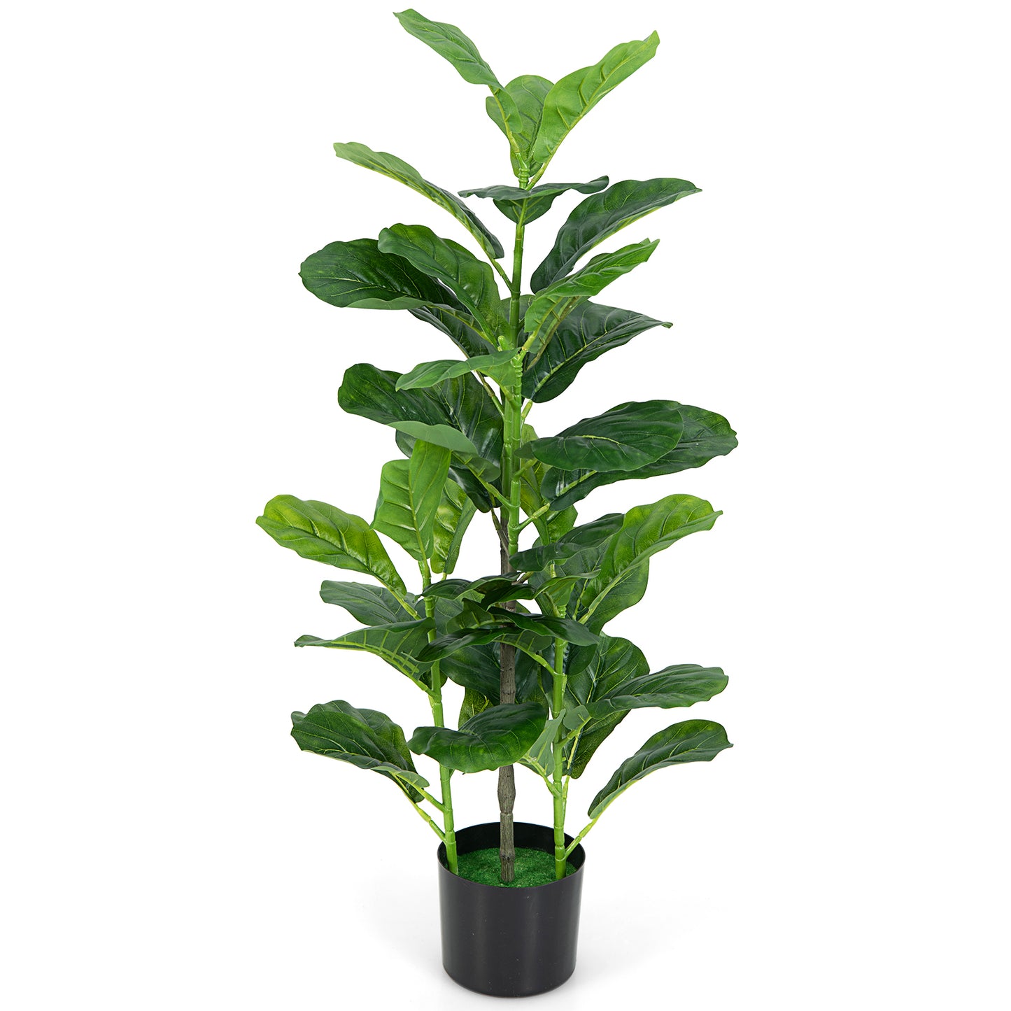 2-Pack Artificial Fiddle Leaf Fig Tree for Indoor and Outdoor Kids Crystal