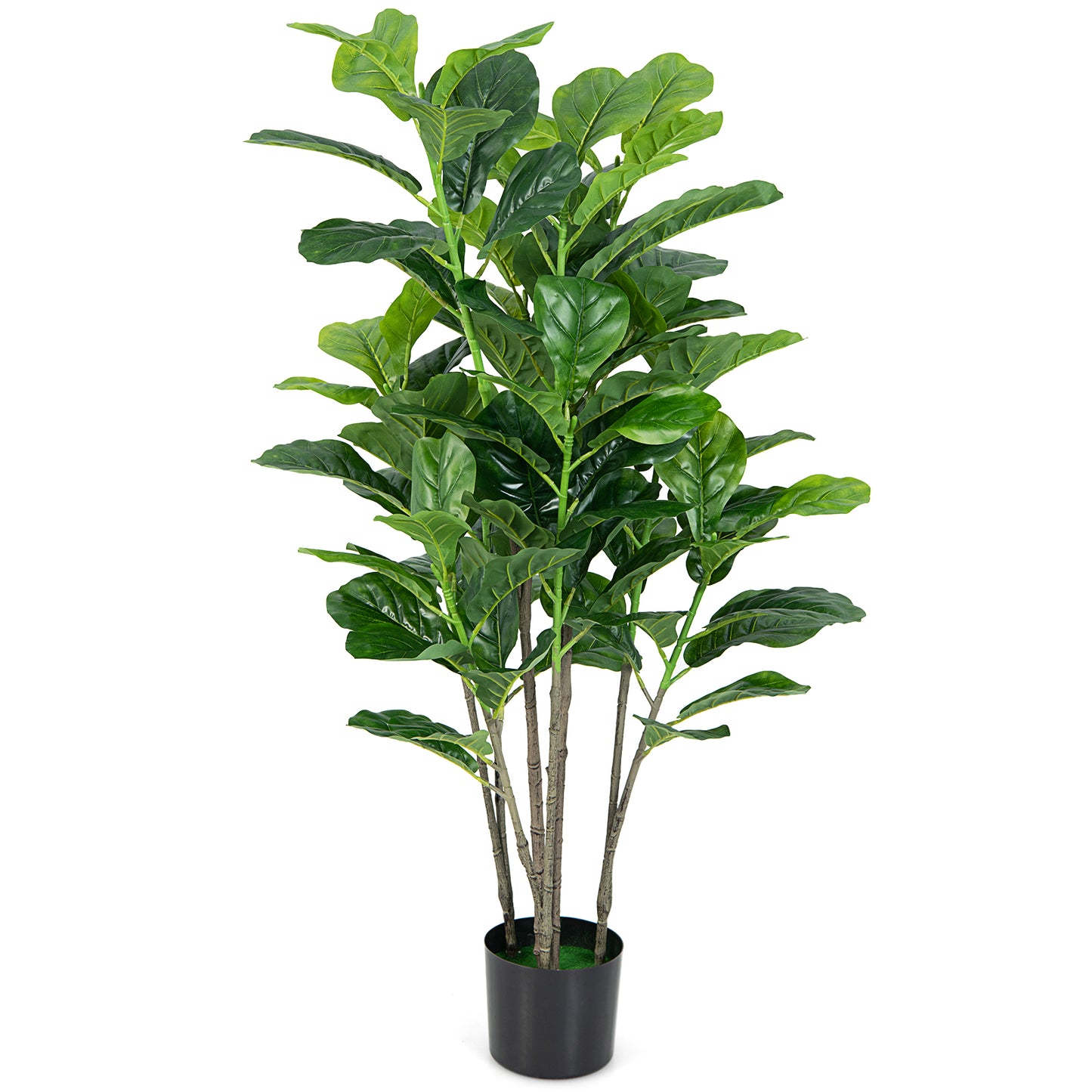 51 Inch 2-Pack Artificial Fiddle Leaf Fig Tree for Indoor and Outdoor Kids Crystal