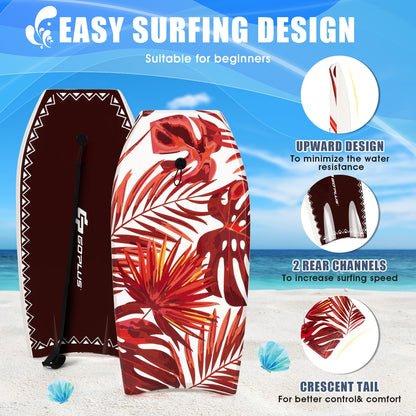 41 Inch Lightweight Surfboard With Fin EPS Core for Kids and Adults-L