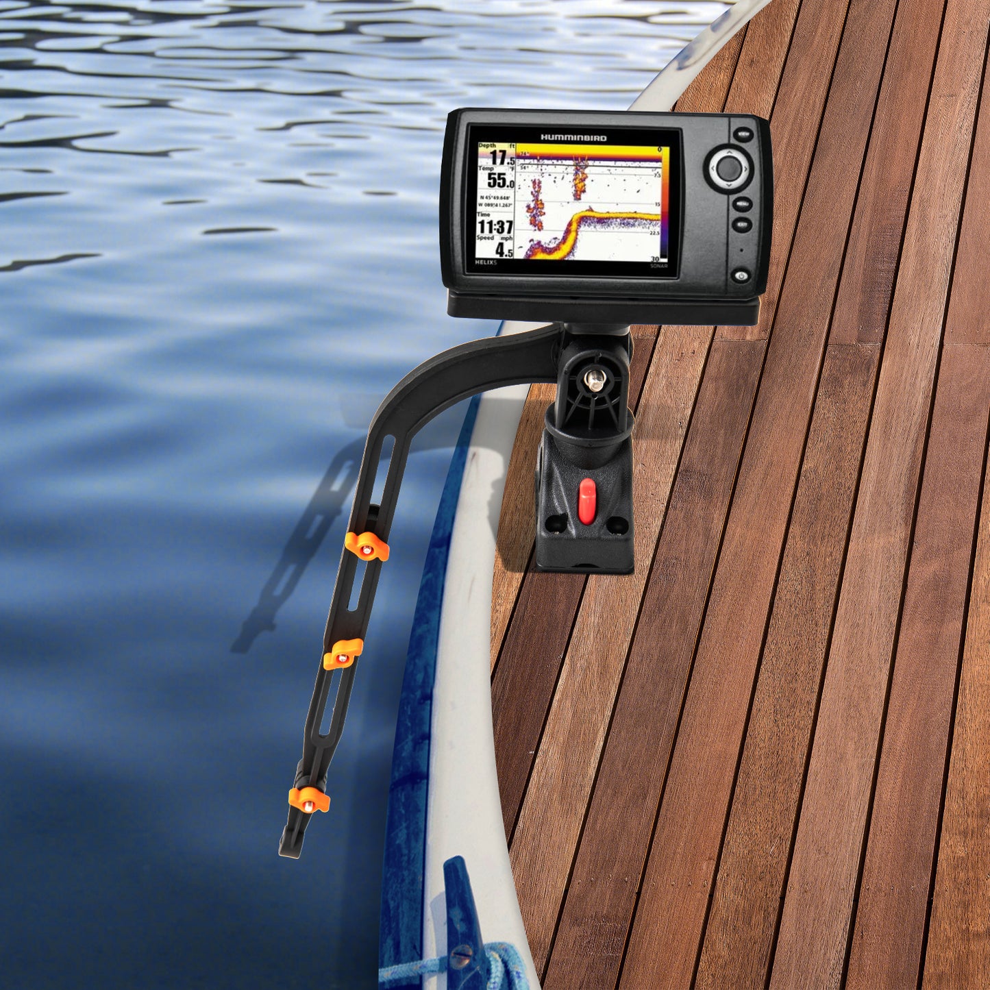 360° Rotatable Fishing Boat Accessory Set of 2 with Mount Bracket Kids Crystal