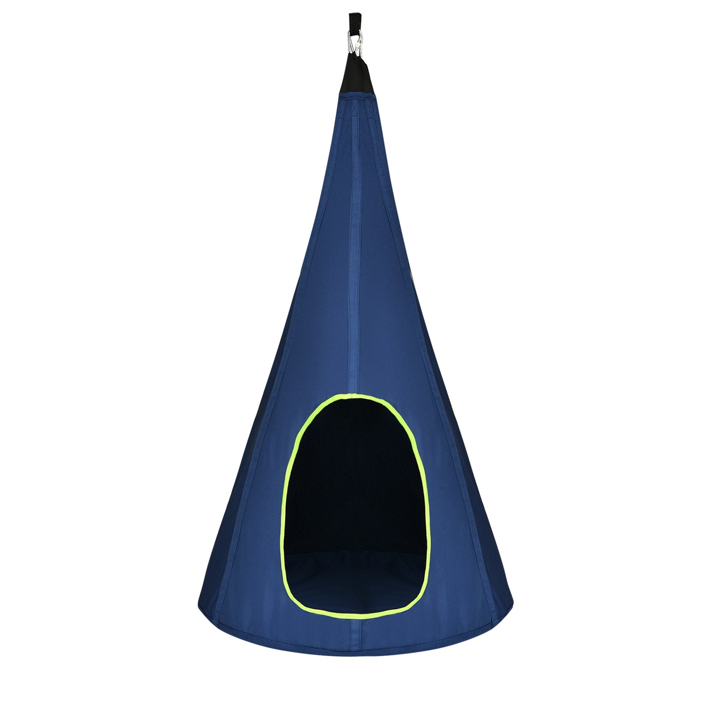 32 Inch Kids Nest Swing Chair Hanging Hammock Seat for Indoor Outdoor-Blue Kids Crystal