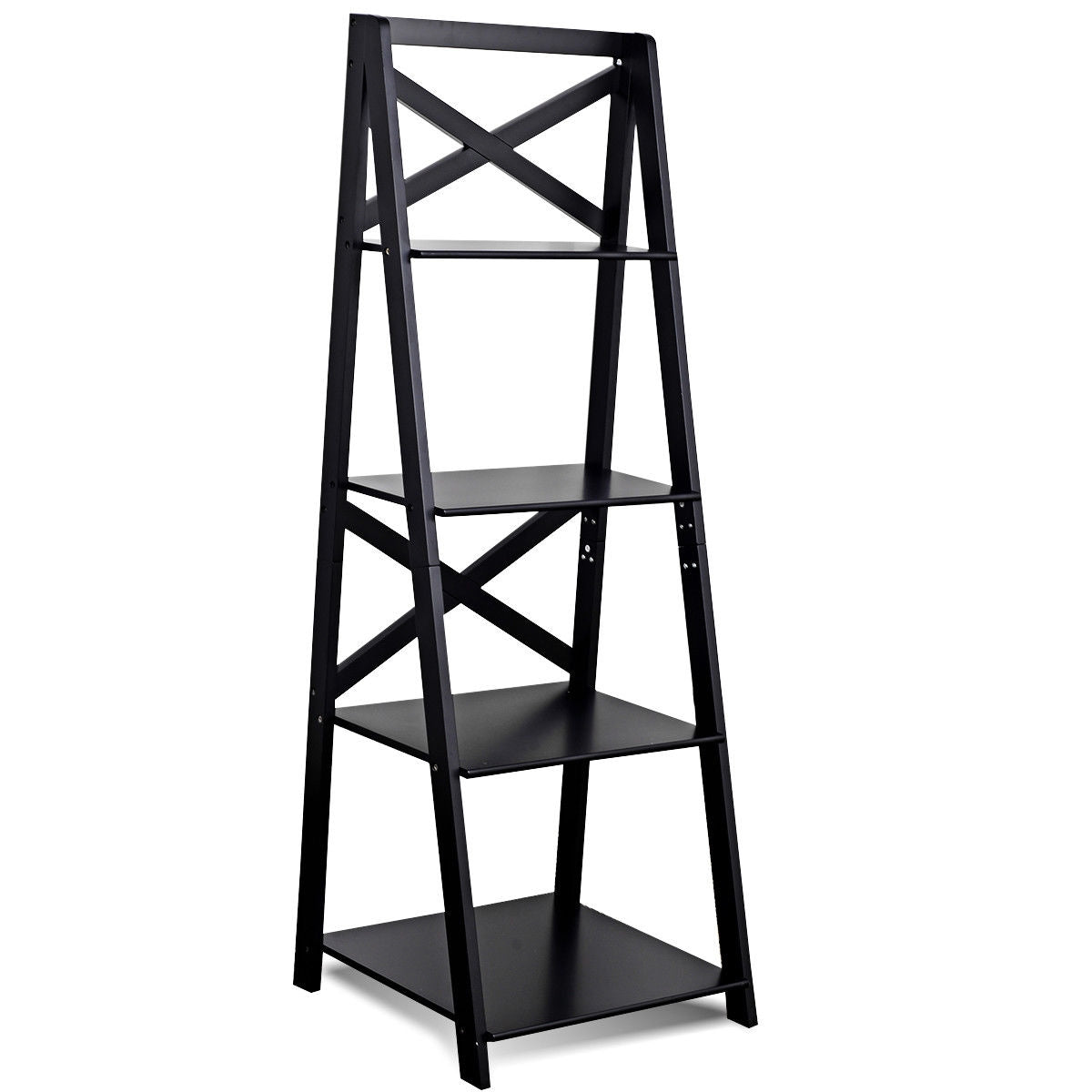 4-Tier Ladder Space-saving Bookshelf Kids Crystal
