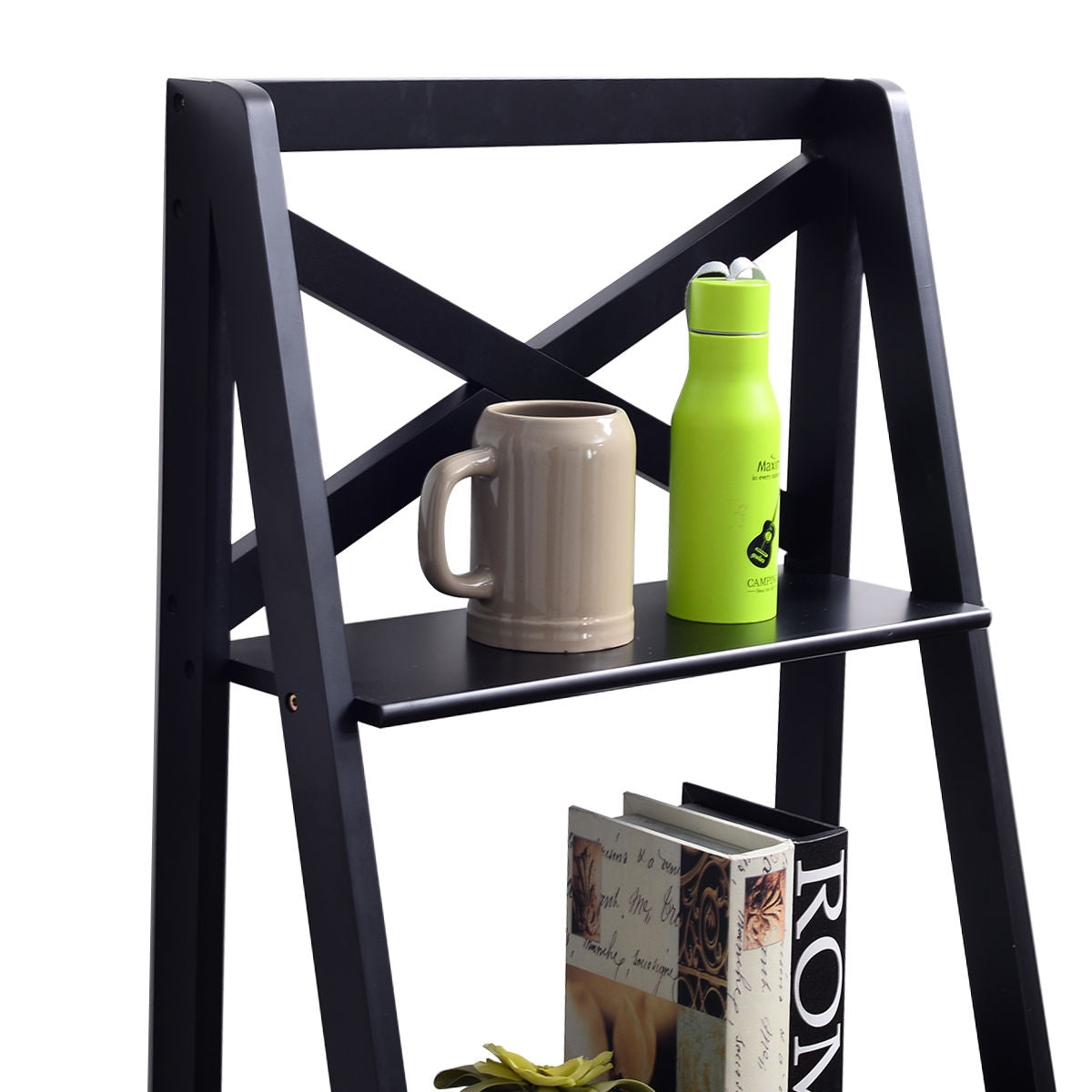 4-Tier Ladder Space-saving Bookshelf Kids Crystal