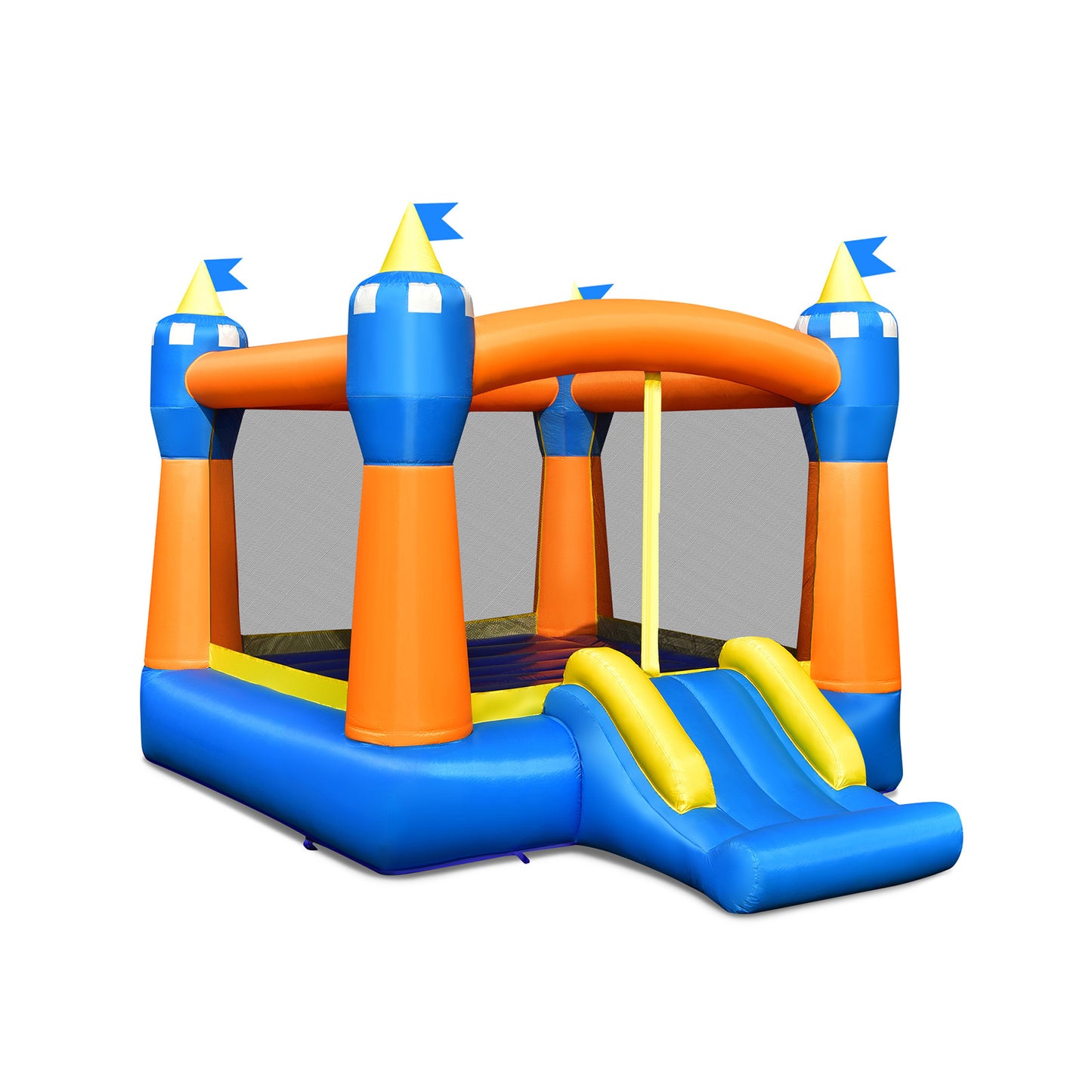 Kids Inflatable Bounce House Magic Castle with Large Jumping Area without Blower Kids Crystal