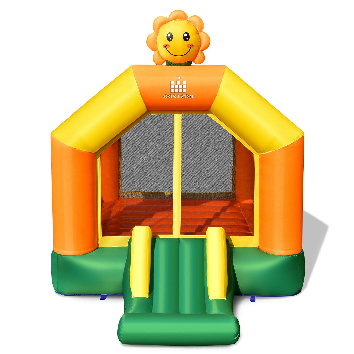 Kids Inflatable Bounce Jumping Castle House with Slide without Blower Kids Crystal