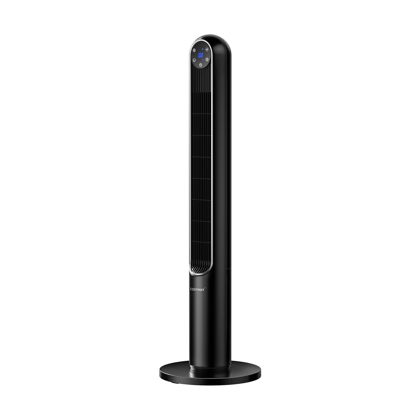 42 Inch 80 Degree Tower Fan with Smart Display Panel and Remote Control-Black Kids Crystal