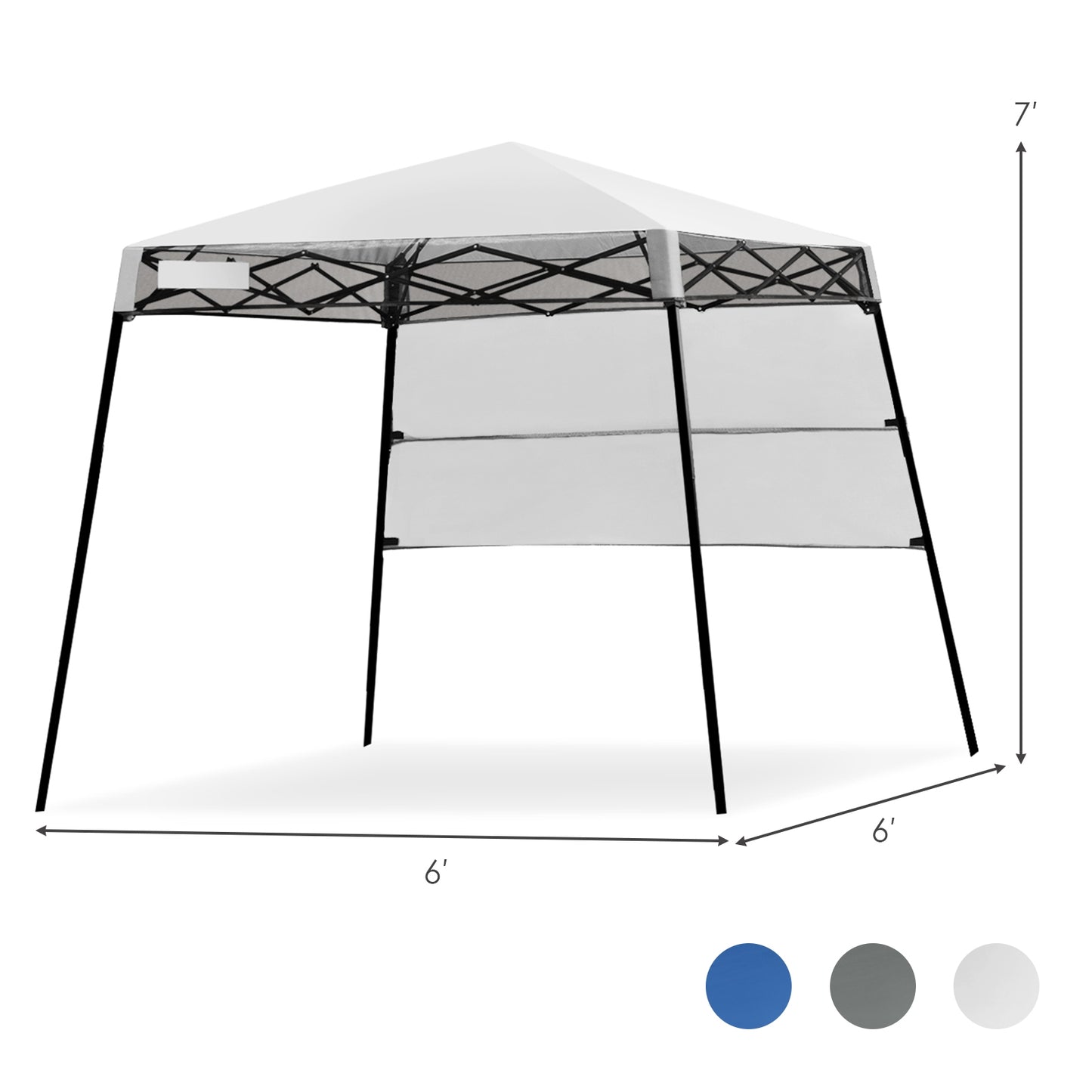 7 x 7 Feet Sland Adjustable Portable Canopy Tent with Backpack-White Kids Crystal