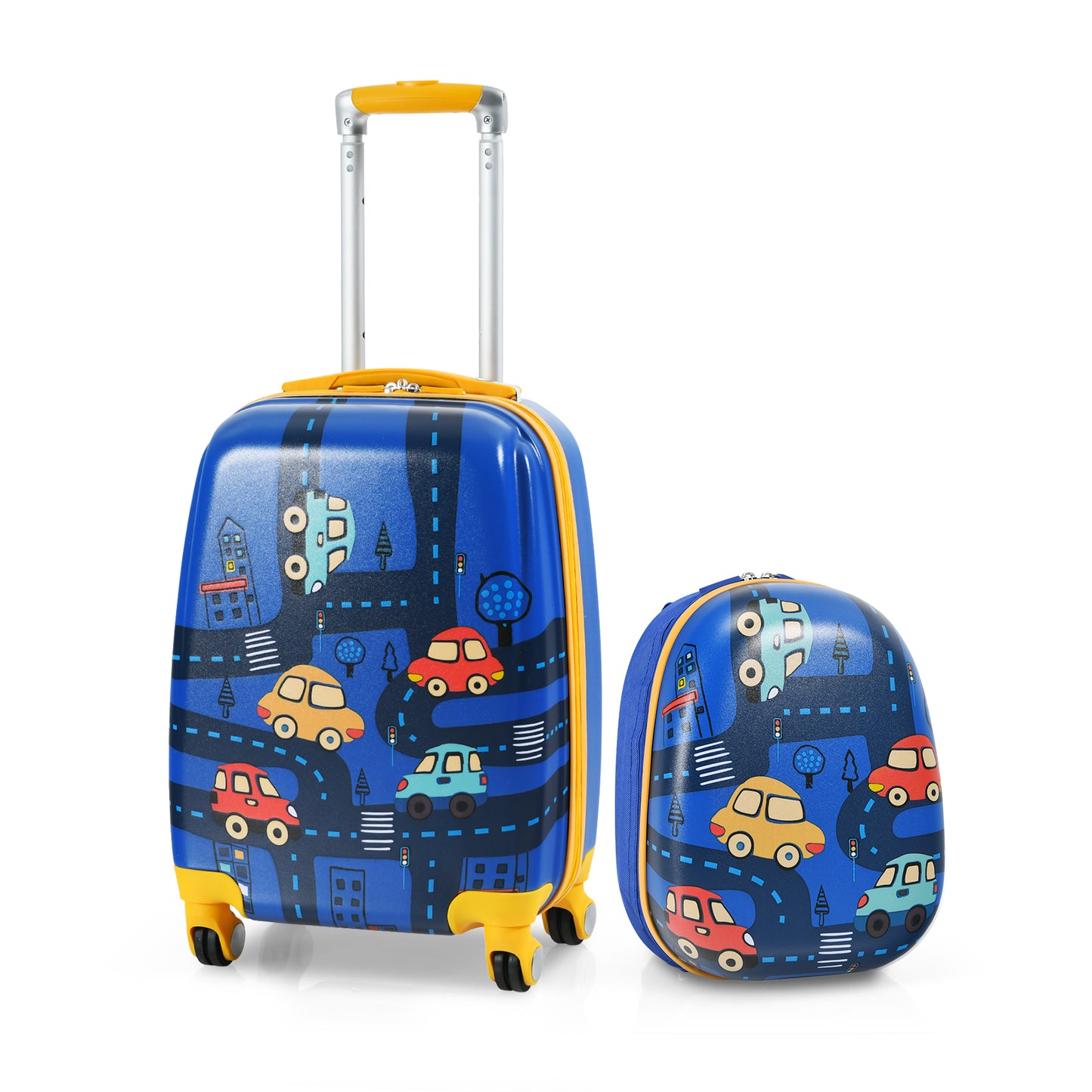 2 Pieces Kids Luggage Set with Backpack and Suitcase for Travel Kids Crystal