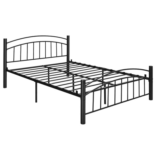 Modern Platform Bed with Headboard and Footboard-Queen Size Kids Crystal