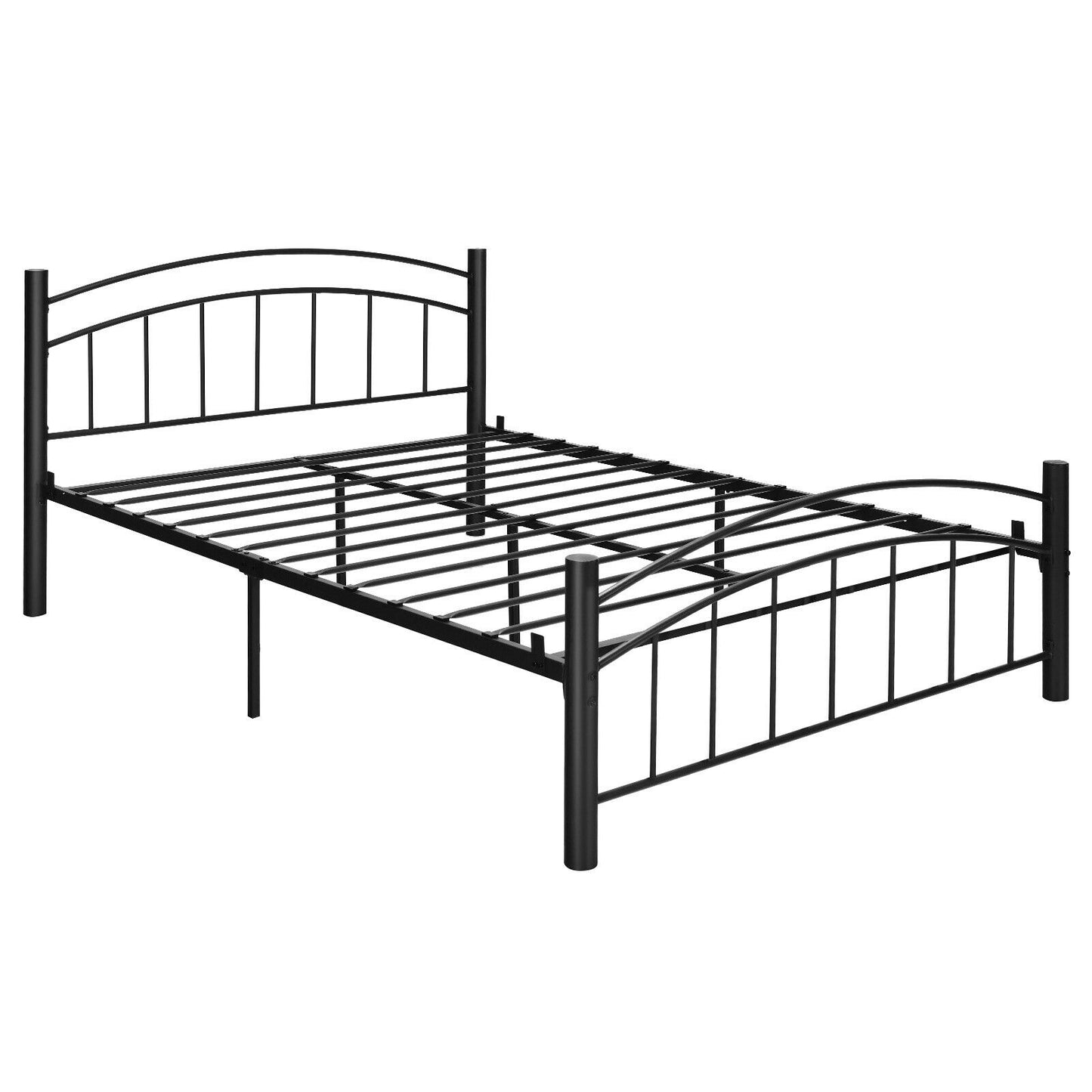 Modern Platform Bed with Headboard and Footboard-Full Size Kids Crystal